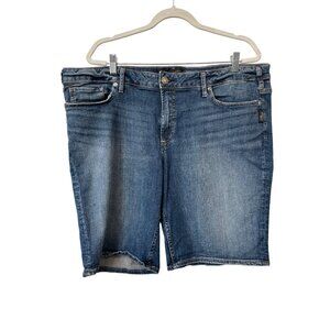 Silver Jeans Elyse Bermuda Denim Shorts Size 20 Blue Medium Wash Cotton Classic